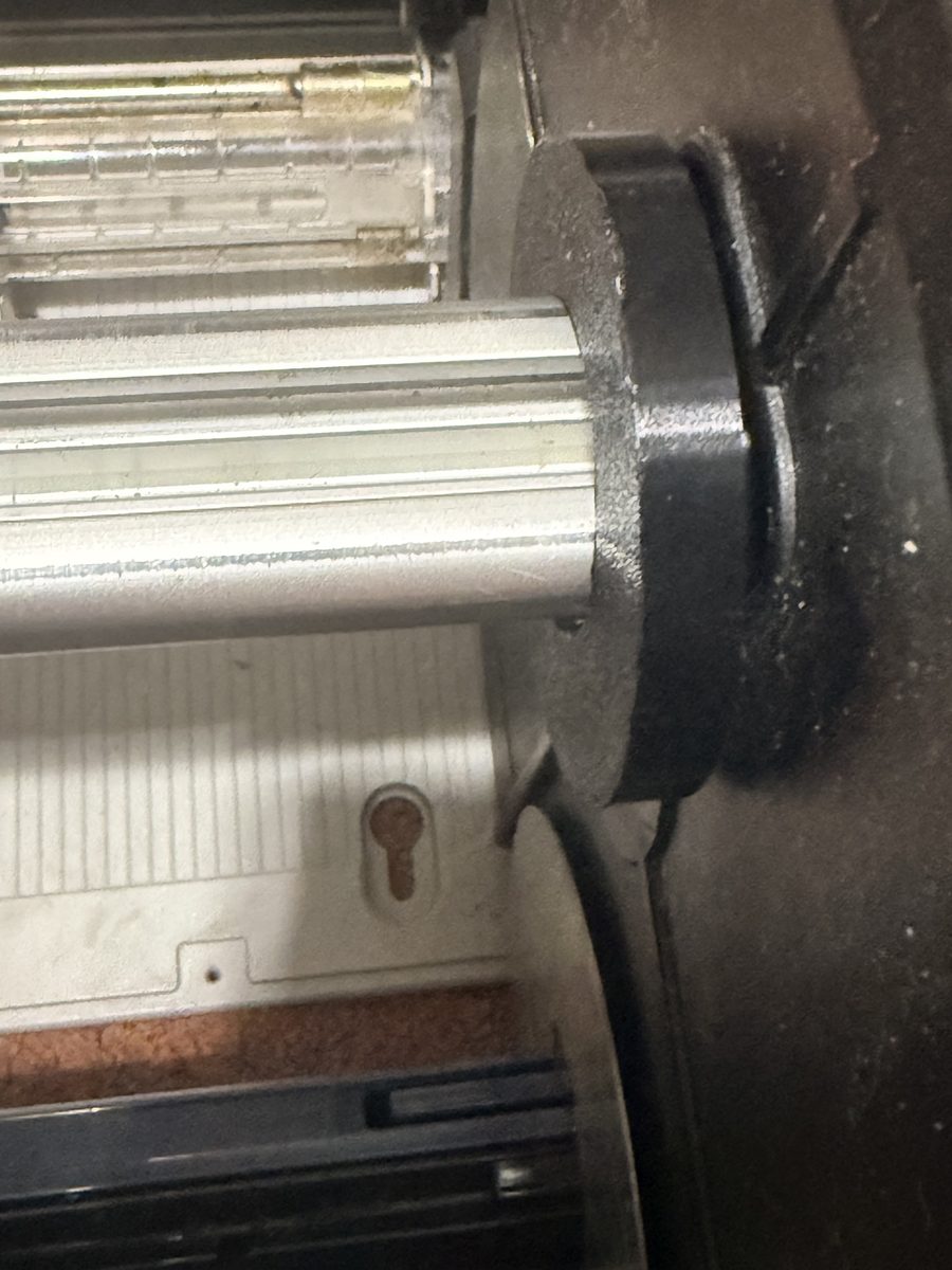 Custom 3D printed locking adjustable collar on shaft, view 5